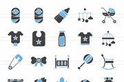 50 Baby Blue & Black Icons, an Icon by IconBunny (Thumbnail 2 of 2)