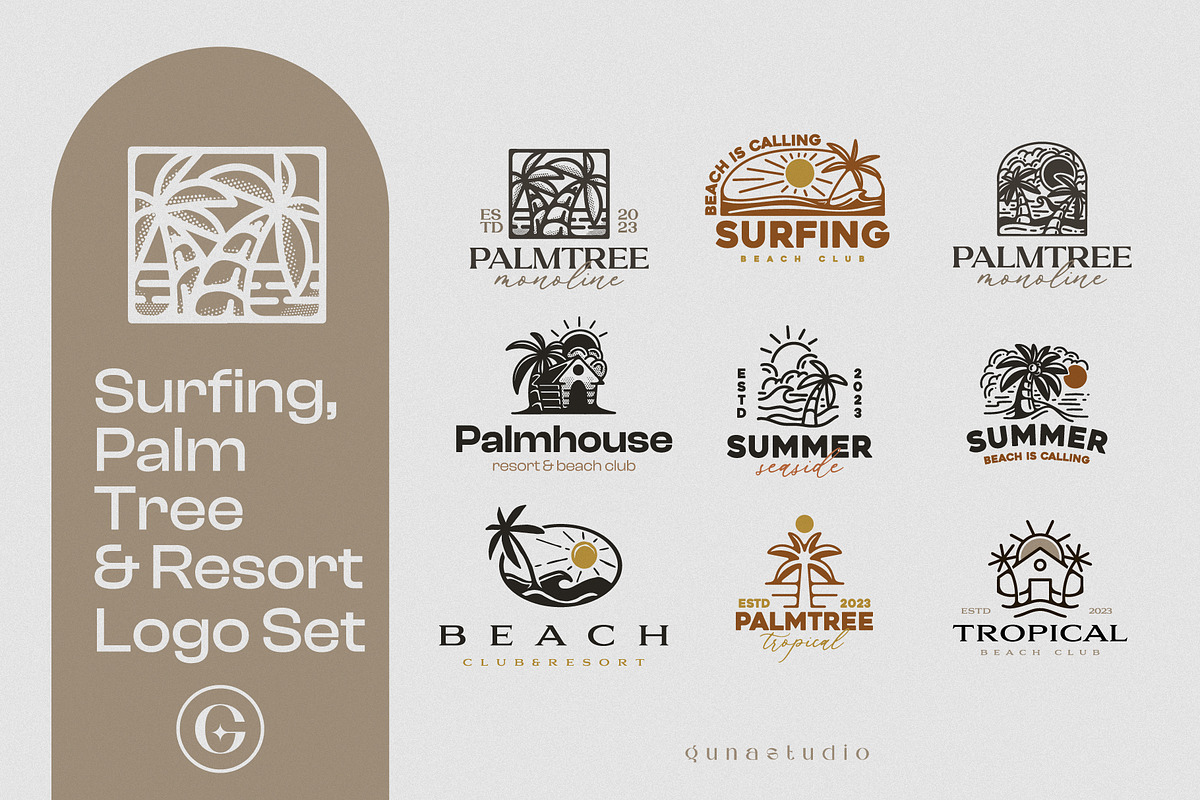 Tropical Summer Logo Collection, a Branding & Logo Template by Guna Studio (Photo 5 of 9)