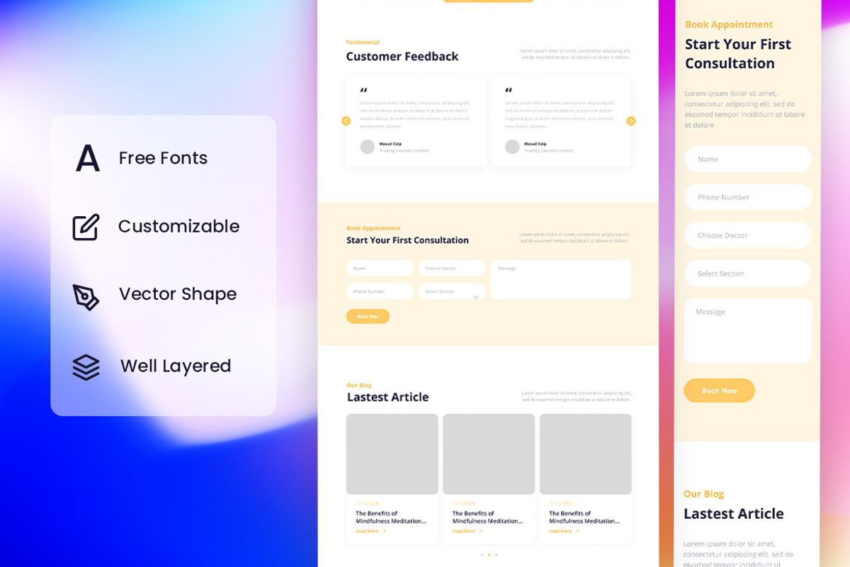 Mental Health Wireframe Website 01, a Wireframe Template by INSPR STD (Photo 3 of 4)