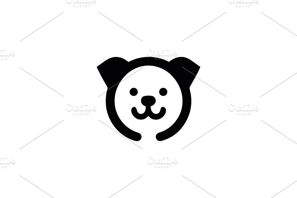 Modern cute dog face logo, a Branding & Logo Template by Vectorium Studio (Photo 1 of 2)