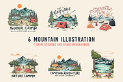 Mountain illustration Bundle, an Object Illustration by youken (Thumbnail 1 of 3)