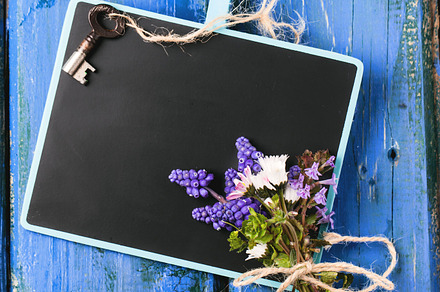 Chalkboard with flowers containing bouquet, flowers, and wildflower, a Nature Photo by Natasha Breen
