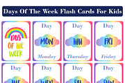 Days of the Week Flash Card for Kids, a Card Template by DigitalsDesigns (Thumbnail 1 of 3)