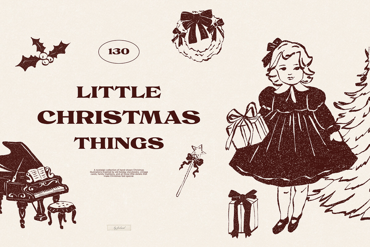Little Christmas Things Illustration, a Seasonal Illustration by Feelsoul (Photo 1 of 10)