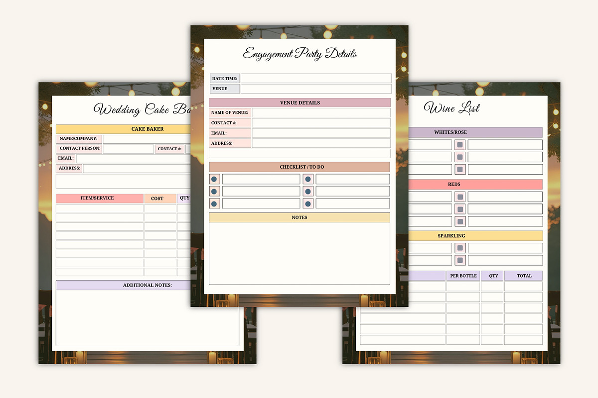 Wedding Planning Book, a Stationery Template by Designmela01 (Photo 7 of 10)