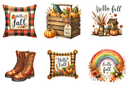 Hello Fall Sublimation Clipart, an Illustration by DreamArtGraphic (Thumbnail 3 of 6)