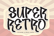 Super Retro | Script Font, a Script Font by Scratchones (Thumbnail 1 of 8)