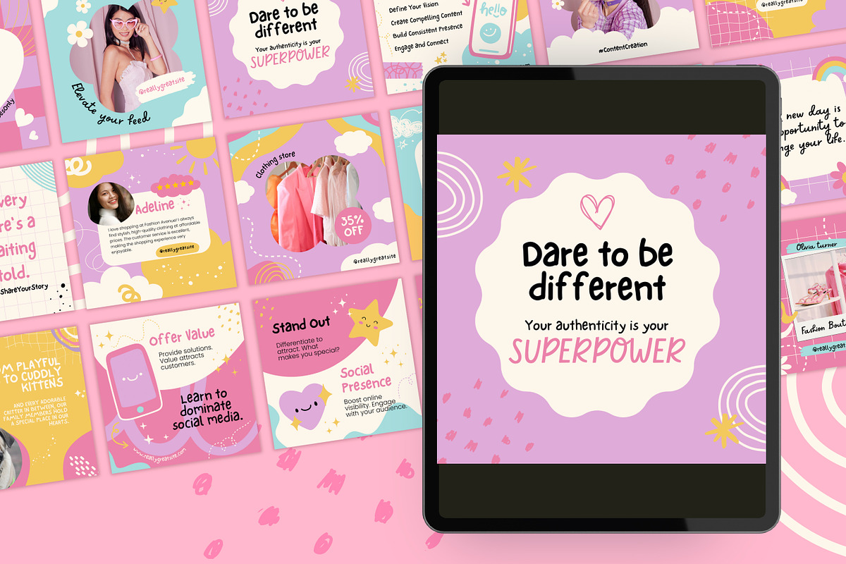 Social Media Posts Canva Templates, a Social Media Template by TemplateCastleStore (Photo 9 of 10)