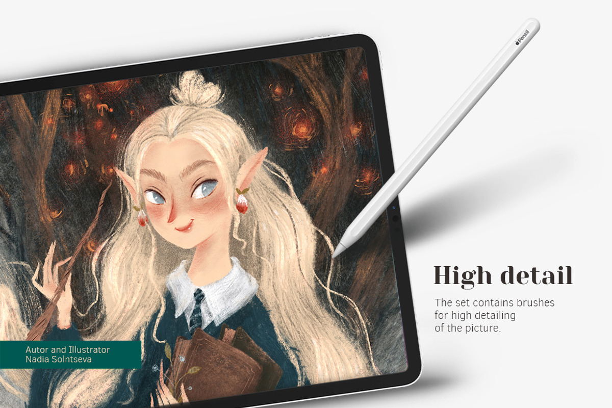 Texture brushes for Procreate, a Brush Add-On by BocadebraShop (Photo 4 of 6)