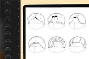 130+ Procreate Hair Stamp Brushes, a Brush Add-On by DrawingStoryShop (Thumbnail 14 of 18)
