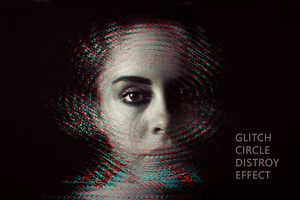 Glitch Circle Destroy Effect