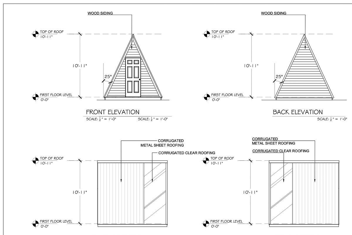 Micro A-Frame Cabin Plans, a Graphic by elevatedspaces (Photo 5 of 12)