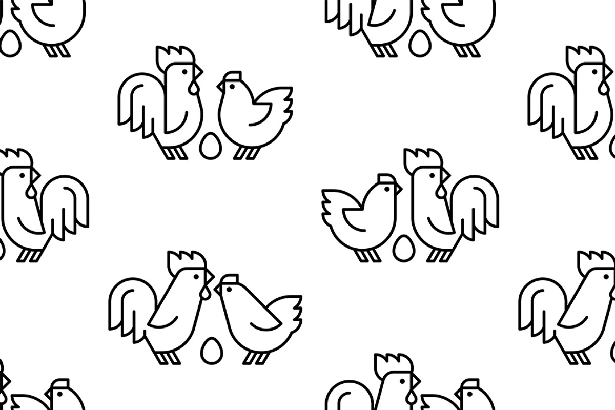 Farm animals logo Rooster and chicke, a Graphic by NataliiaVolyk (Photo 5 of 6)