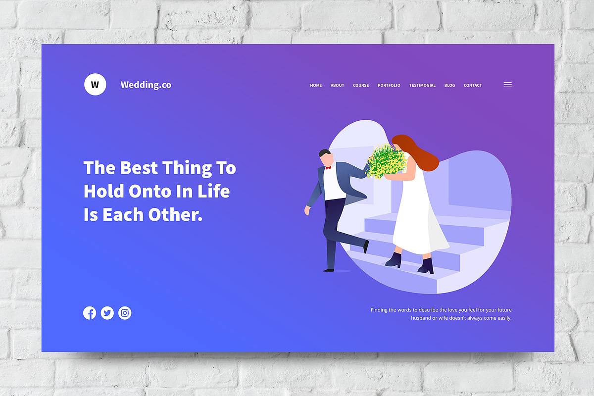 Wedding Web Header PSD and Vector, an UI Kit Template by Giant Design