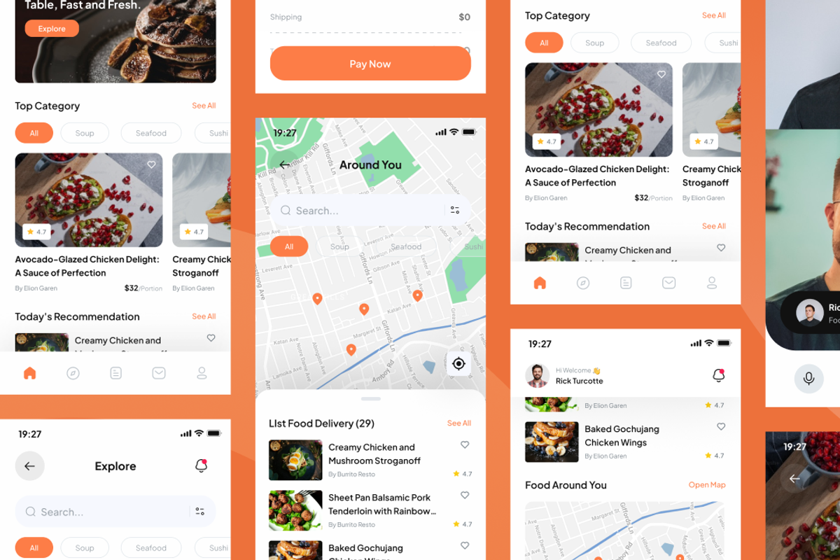 Fastfood - Food Delivery UI Kit, an UI Kit Template by Kawalan Studio (Photo 5 of 6)