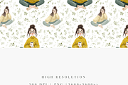 Quirky Girl Seamless Pattern, a Decorative Illustration by Pati Charm Studio (Thumbnail 4 of 7)