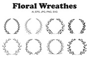 Hand Drawn Branch Wreathes Pack, a Decorative Illustration by alexdndz (Thumbnail 1 of 6)