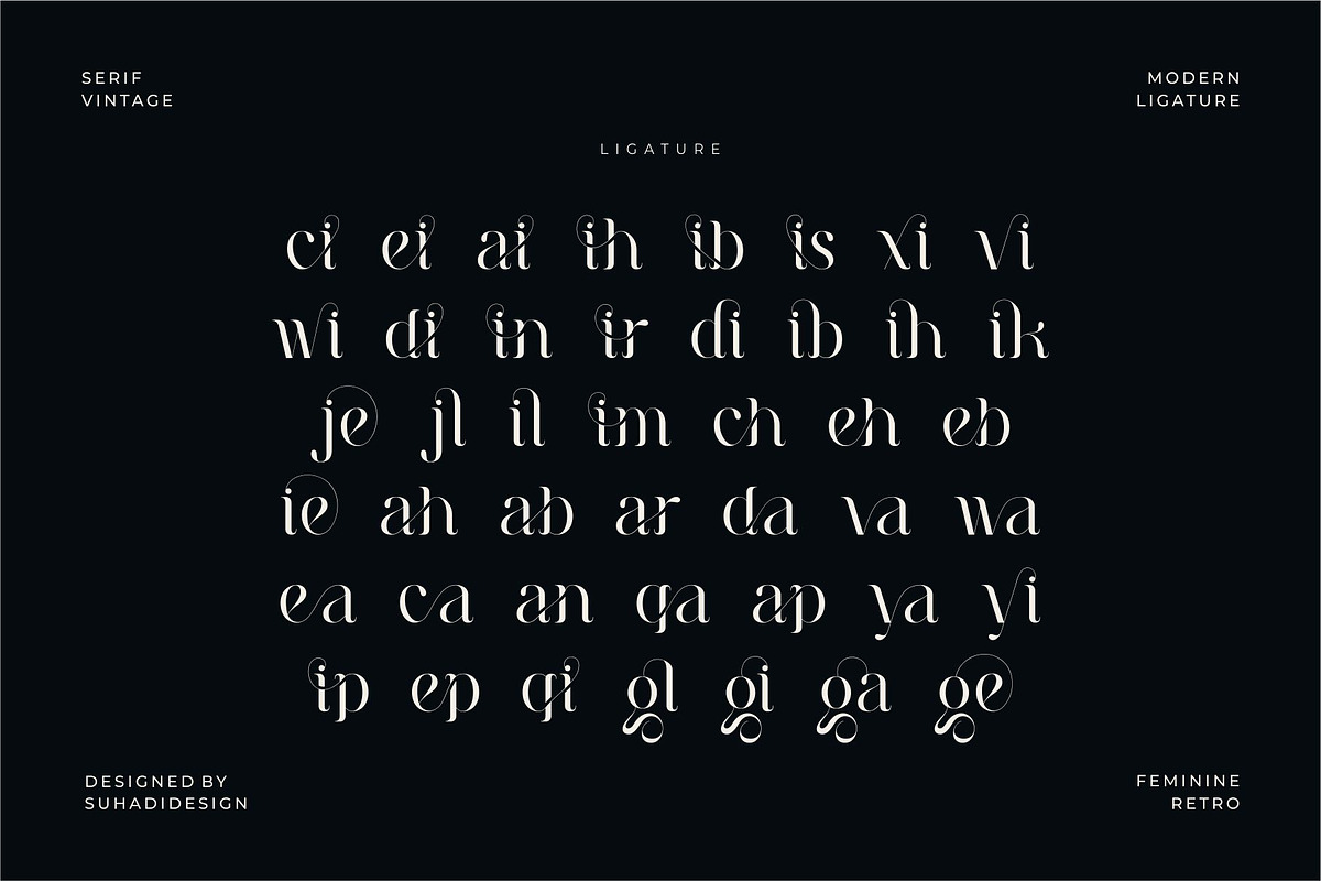 Milea Neira - Serif Vintage Ligature, a Serif Font by suhadidesign (Photo 10 of 11)