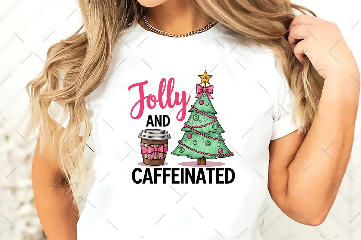 Jolly and Caffeinated Png, an Illustration by Watercolor design (Photo 3 of 3)