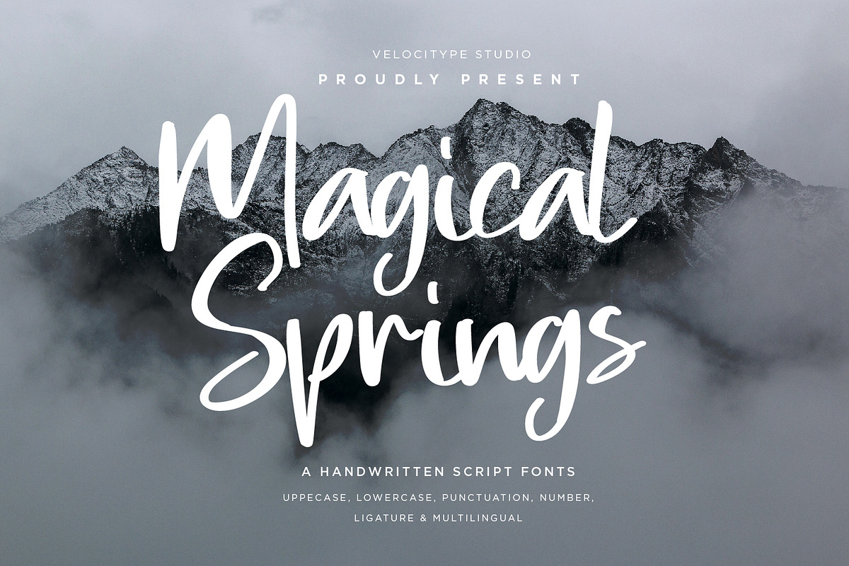 Magical Springs - Modern Script font, a Script Font by Nahar_std (Photo 1 of 7)