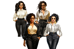 Chic Lady Boss Cliparts