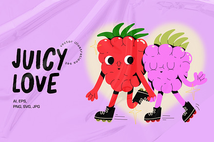 Juicy Love: fun vector illustrations