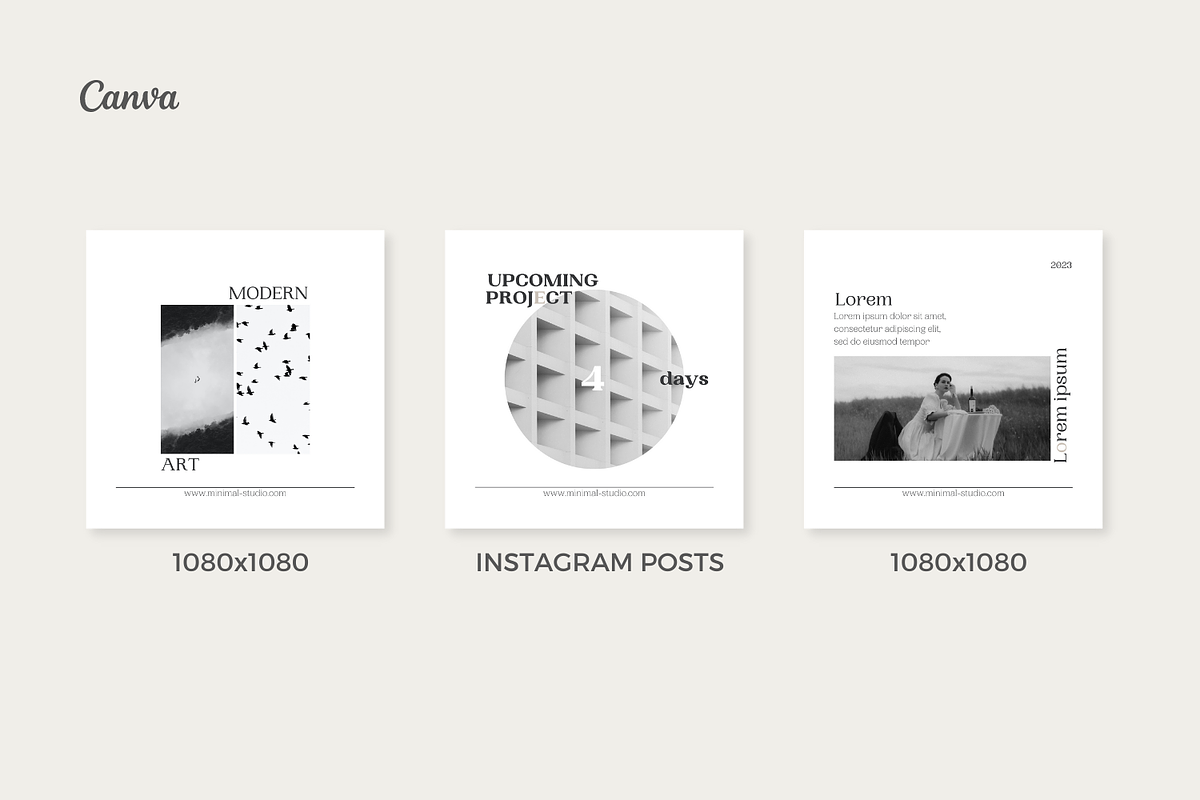 Black White Canva Template, a Social Media Template by Moodwave Studio (Photo 5 of 10)