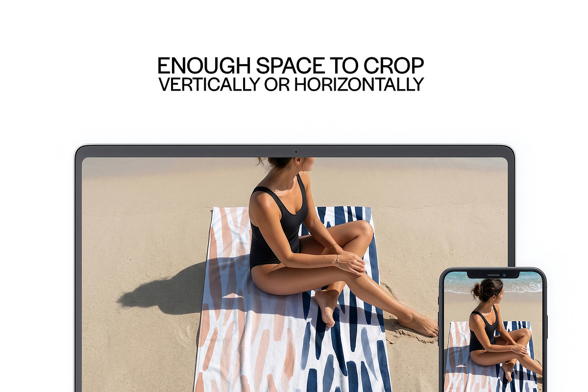 Beach Towel Mockup, a Household Mockup by 1001 mockups (Photo 5 of 11)