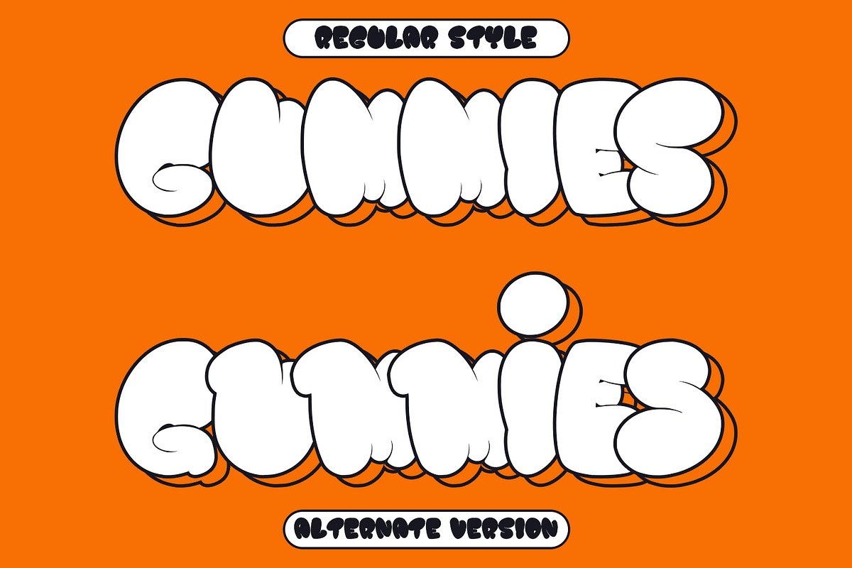 Gummies - Fat Bubble Font, a Font by HeyFonts (Photo 3 of 14)