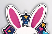 Cyberpunk Rabbit Stickers PNG & JPG, an Object Graphic by ETARA by Mea Hau (Thumbnail 5 of 14)