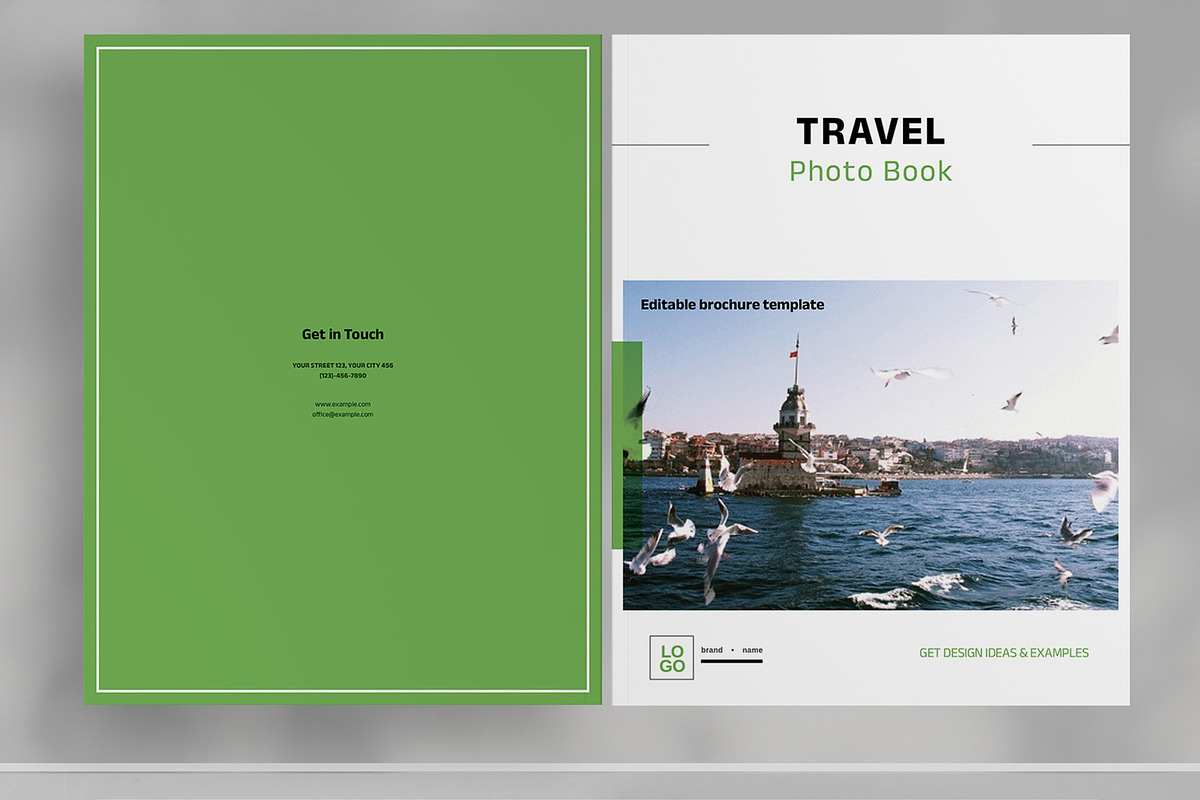 Green Travel Bookl Brochure Template