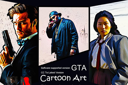 GTA Cartoon Art Photoshop Action