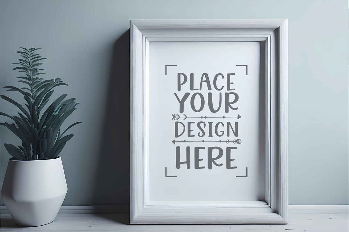 PSD Frame Mockup, Grey Wall Art, a Print Template by Ali's Designs (Photo 1 of 4)