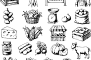 Farmers Market Vintage Food Set, an Object Graphic by RT Studio (Thumbnail 3 of 4)