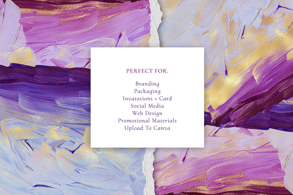 Purple & Gold Acrylic Textures, a Texture Graphic by Suna Kosem (Photo 6 of 10)