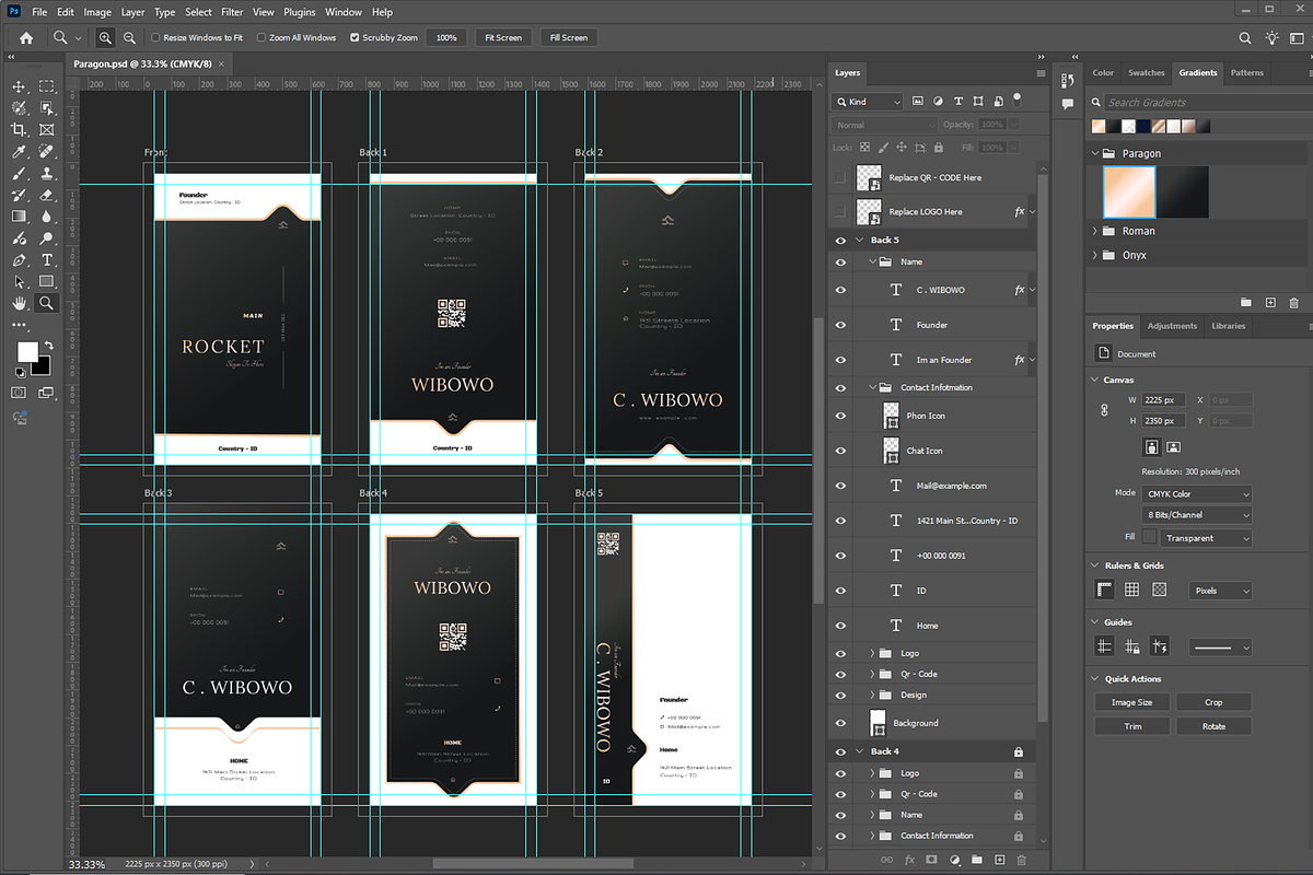 Paragon Business Card 5 Bundles, a Business Card Template by Ctrl space studio (Photo 6 of 9)
