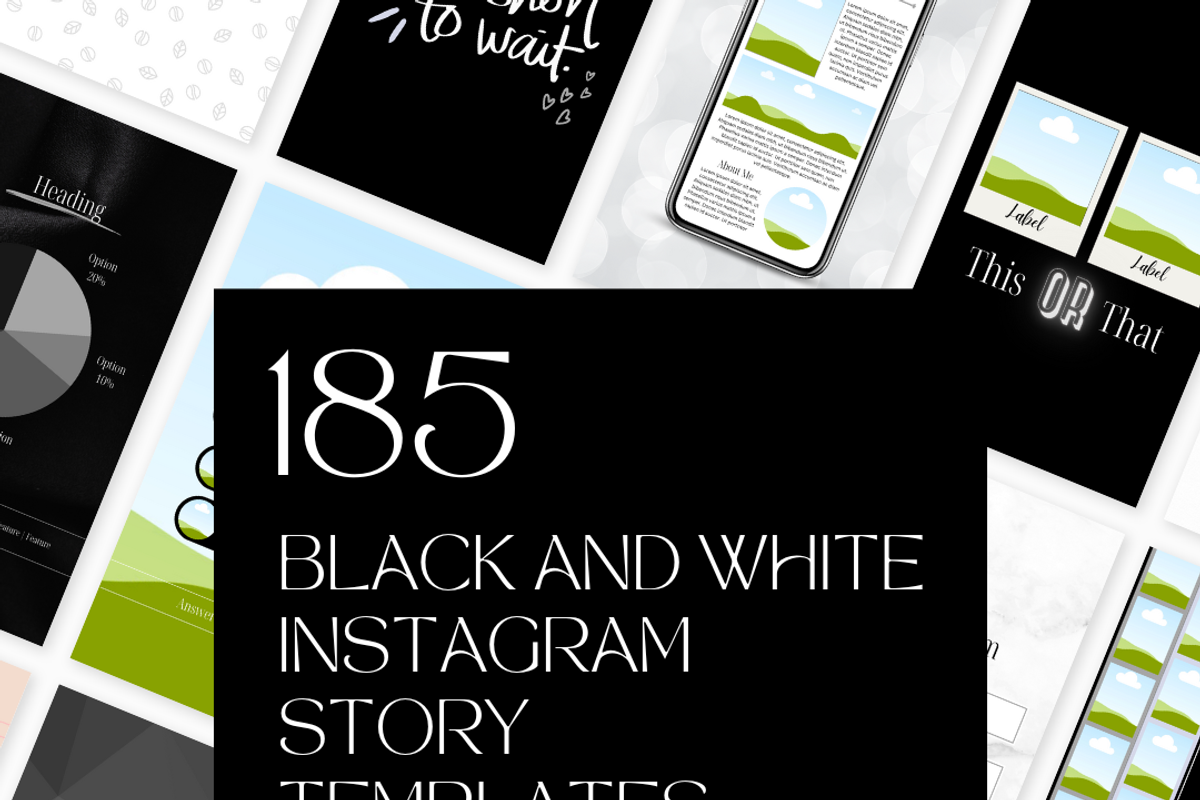 455 Canva Black Instagram Template, a Social Media Template by Emerald Eyes Design (Photo 11 of 12)