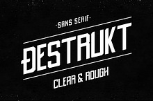 Destrukt - Sans Serif Font- 2 Styles