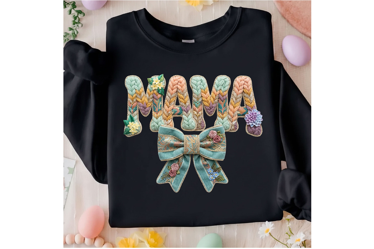 Coquette Mama Png Floral Yarn Mama, an Illustration by Designking (Photo 4 of 6)