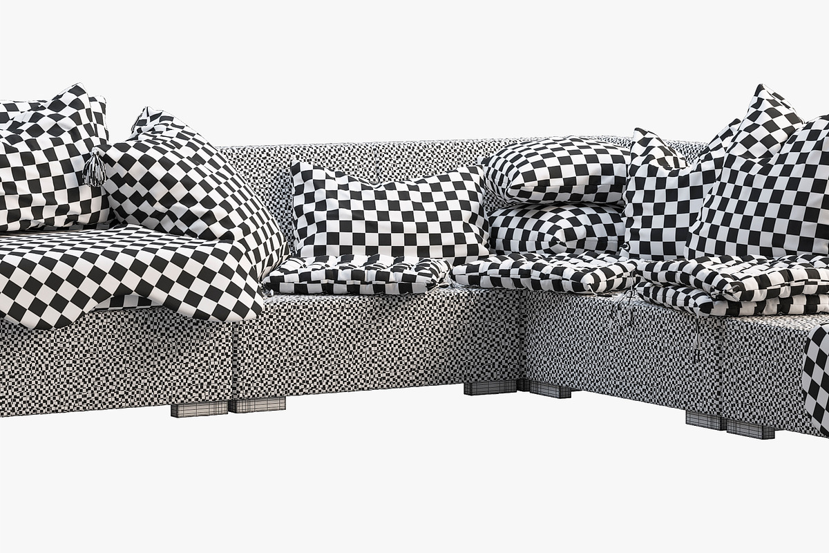 Brown Jordan 4M outdoor wicker sofa, a Furniture 3D Model by 3dmitruk (Photo 22 of 27)