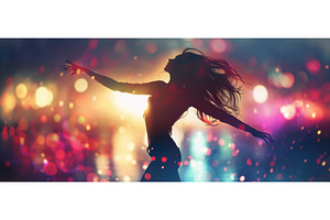 Energetic Woman Dancing, an Object Illustration by BazziBa♥