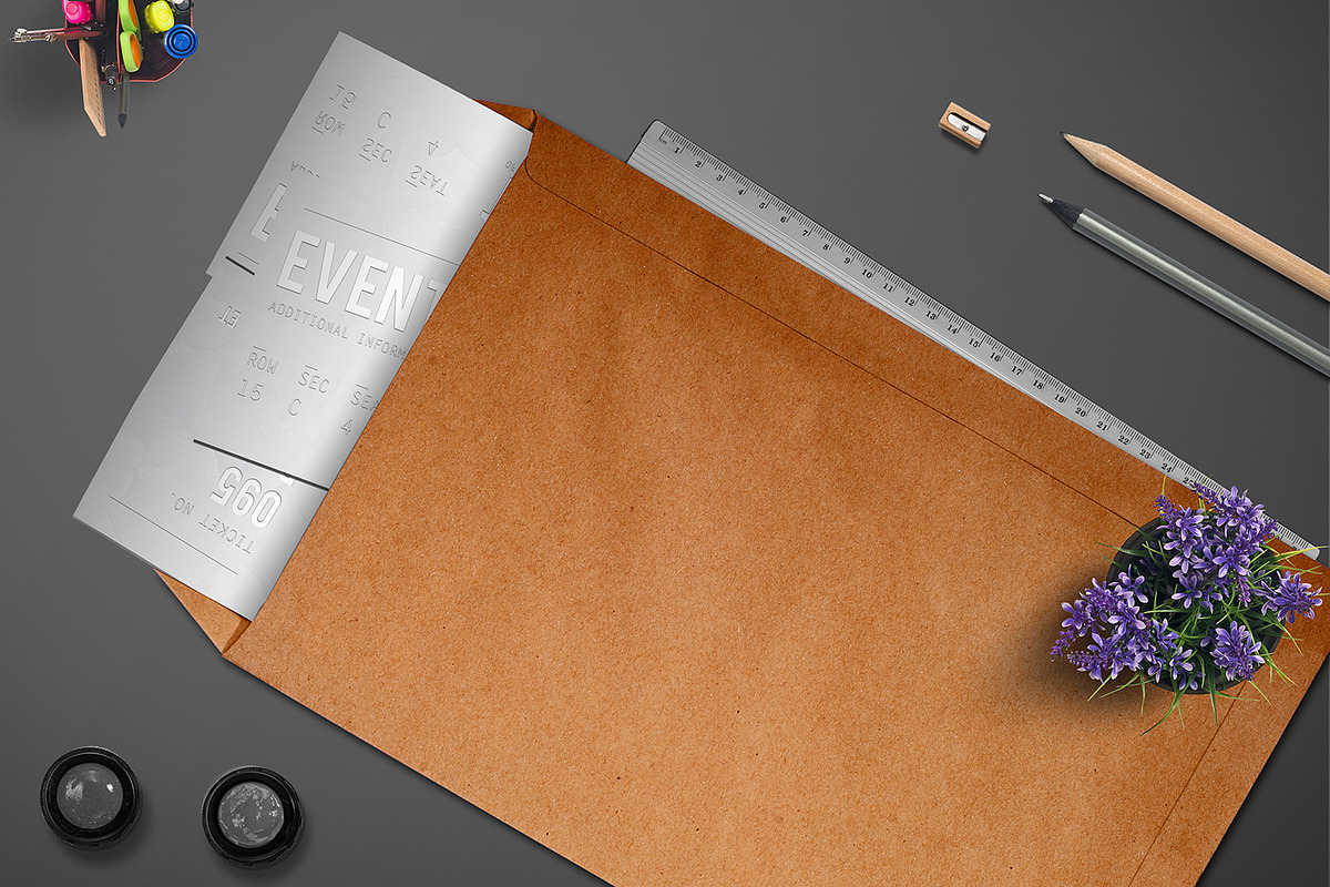 White Dream Event Ticket, an Invitation Template by Tzochko (Photo 3 of 5)