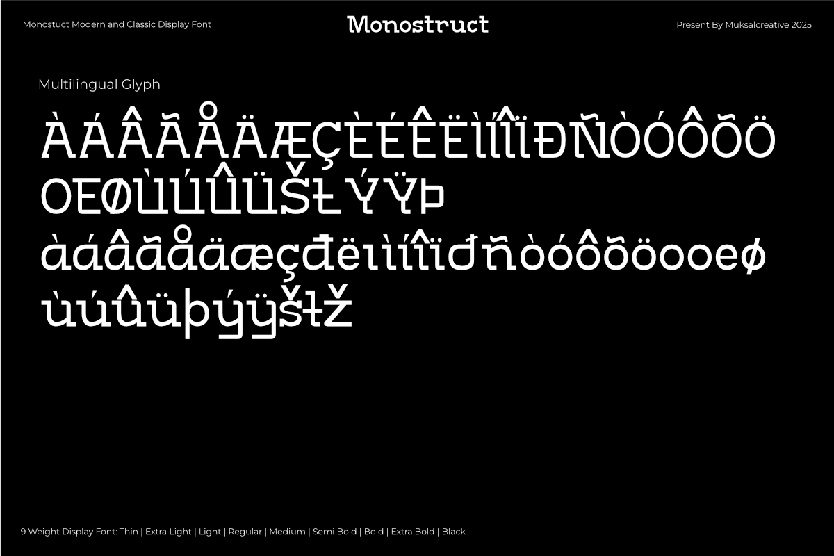 Monostruct, a Slab Serif Font by Muksal Creative (Photo 9 of 10)