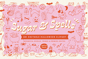 Halloween Clipart and Frames, an Illustration by Kartika Prints (Thumbnail 1 of 11)