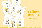 Yellow Color Palette Library, a Print Template by Hell Yeah Designs (Thumbnail 9 of 10)