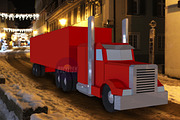 Christmas Truck 3D model template, a Templates & Theme by PolyFish (Thumbnail 3 of 7)