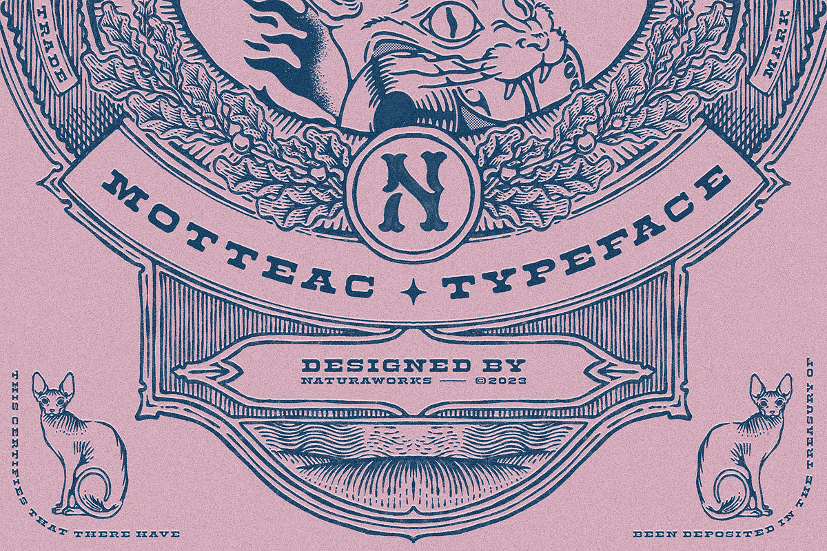 MOTTEAC DISPLAY TYPEFACE, a Serif Font by Naturaworks Creative (Photo 1 of 4)