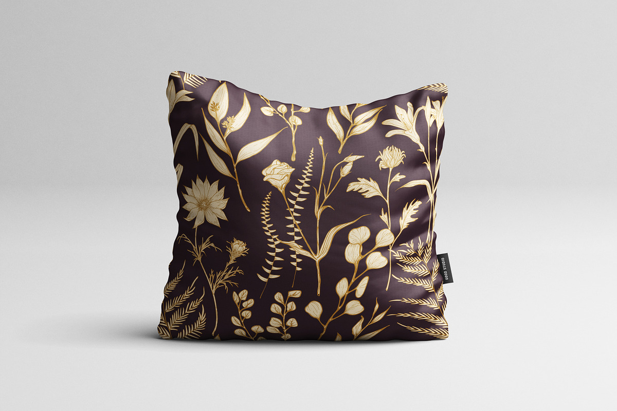 Hand drawn flowers set and seamless, a Decorative Illustration by Good Studio (Photo 11 of 11)