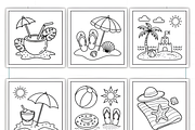 Summer Coloring Pages For Kids, a Seasonal Illustration by Ink Gallery (Thumbnail 3 of 4)