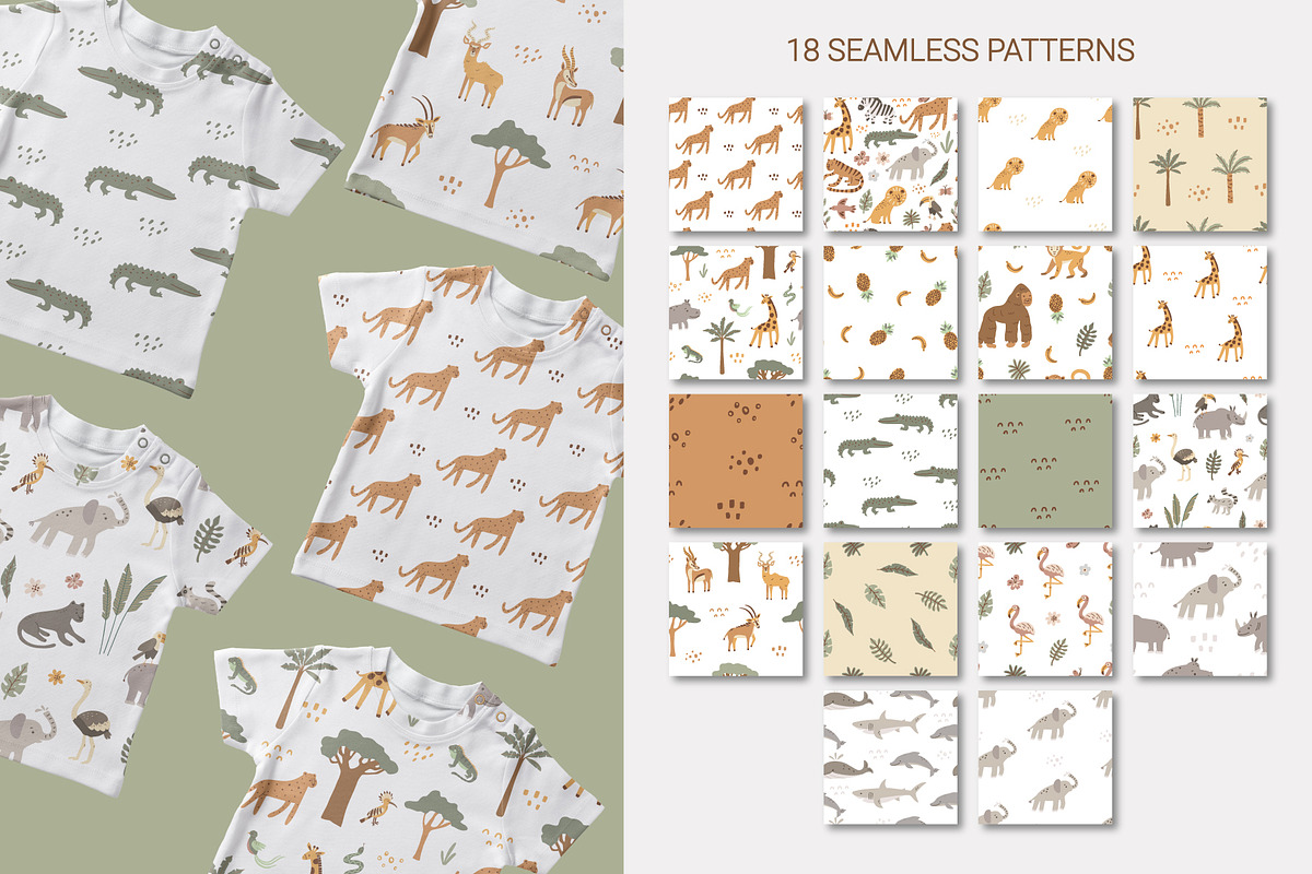 Safari Animals, Alphabet, Patterns, an Object Graphic by NinaFedorova (Photo 5 of 6)